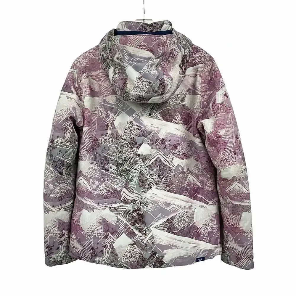 Roxy Purple White Mountain Print Winter Coat | Girls 12 Regular